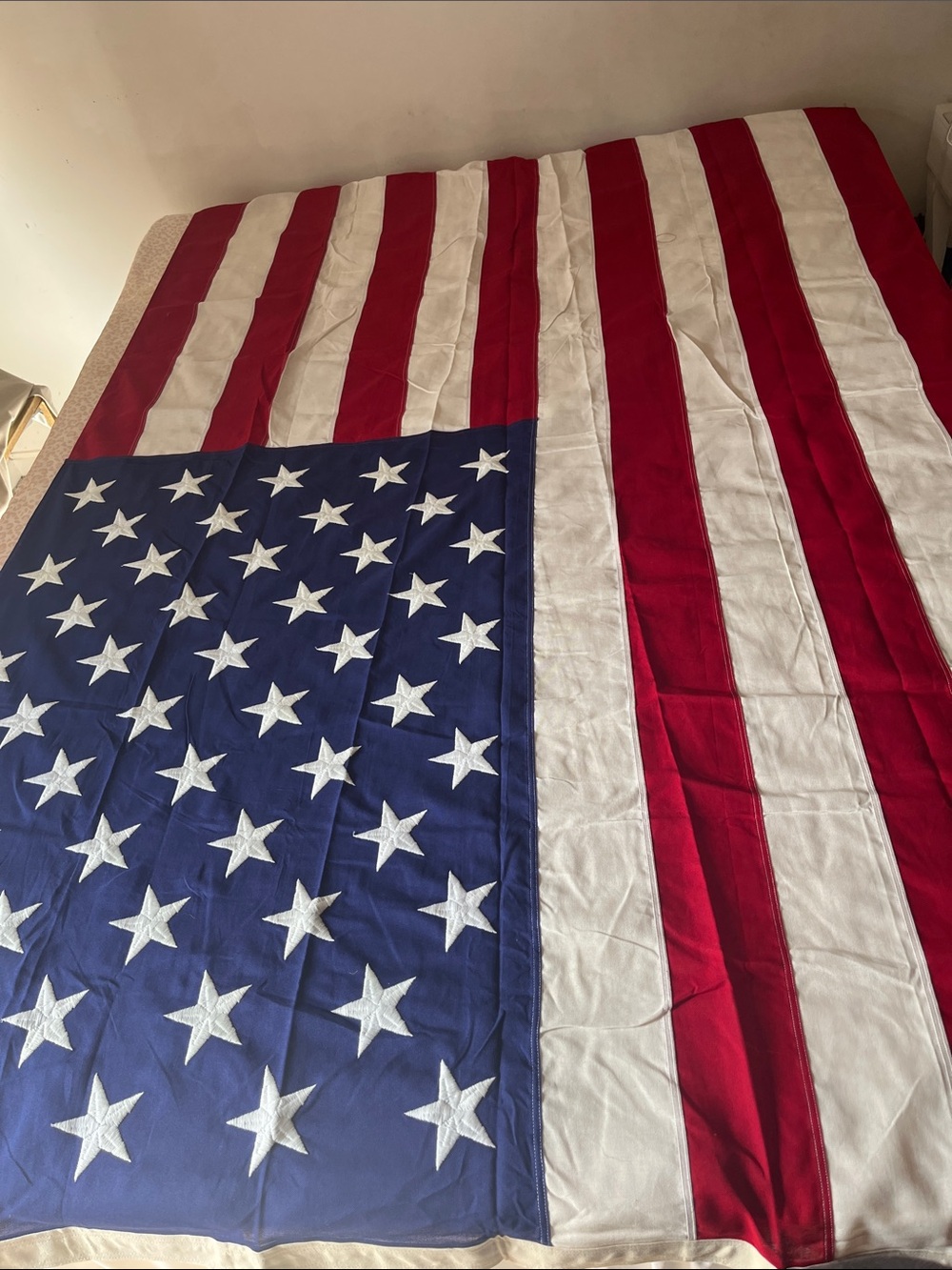 Valley Forge Flag Co. American 57" × 111” 100% Cotton 50 Stars Large Vintage USA
